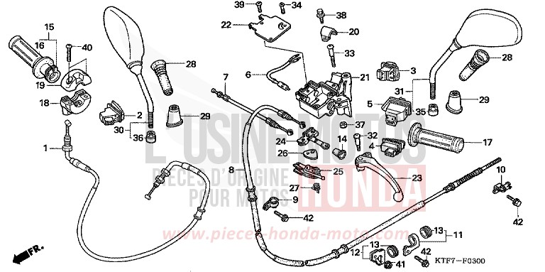 HEBELGRIFF/SCHALTER/KABEL von SH150i INTERSTELLAR BLACK METALLIC (NHA12) von 2006