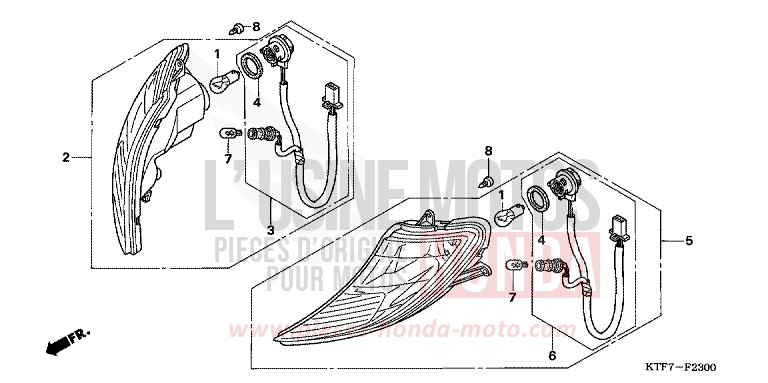 BLINKER von SH150i VELVET RED METALLIC (R302) von 2006