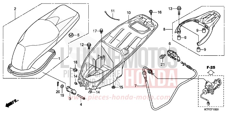 SITZ/HANDGEPAECKFACH von SH150i PEARL NIGHTSTAR BLACK (NHA84) von 2012