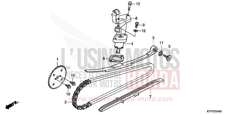 NOCKENWELLENKETTE/SPANNVORRICHTUNG von SH150i PEARL SIENA RED (R320) von 2012
