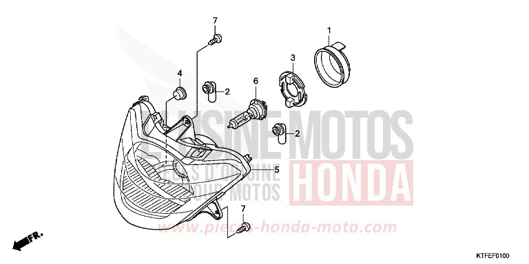 SCHEINWERFER von SH150i PEARL COOL WHITE (NHA16) von 2012