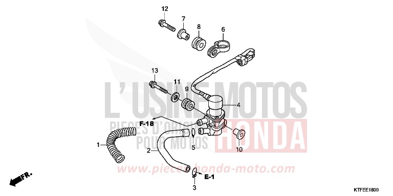 ELEKTROMAGNET VENTIL von SH150i PEARL SIENA RED (R320) von 2012