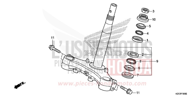 LENKSCHAFT von SH150i PEARL NIGHTSTAR BLACK (NHA84) von 2013