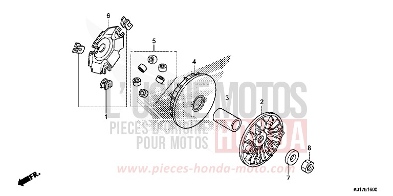 ANTRIEBSFLAECHE von SH150i PEARL SIENA RED (R320) von 2013