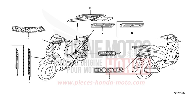 MARKE von SH150i PEARL SIENA RED (R320) von 2013