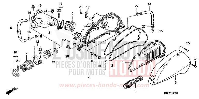 LUFTFILTER von SH150i QUASAR SILVER METALLIC (NHA48) von 2008