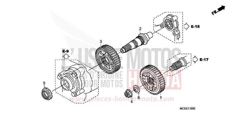 ENDGETRIEBE von ST1300 SHASTA WHITE (NH138) von 2008