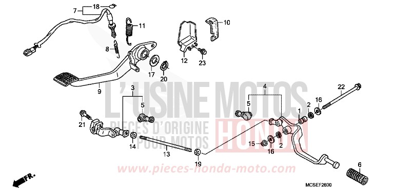 PEDALE von ST1300 SHASTA WHITE (NH138) von 2008