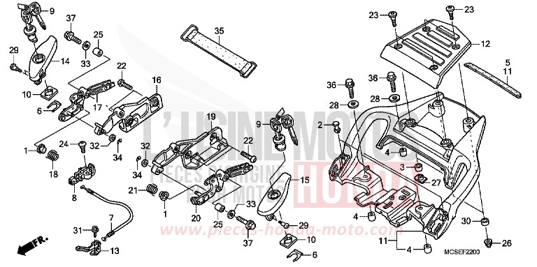 GRIFFSTANGE von ST1300 PEARL COSMIC BLACK (NHA64) von 2009