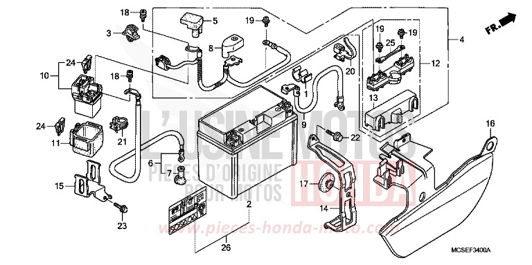 BATTERIE von ST1300 DIGITAL SILVER METALLIC (NHA30A) von 2014