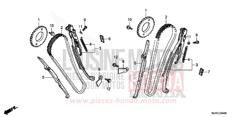 NOCKENWELLENKETTE von Shadow GRAPHITE BLACK (NHB01) von 2014