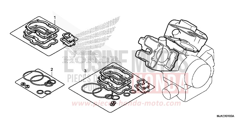 DICHTUNG SATZ A von Shadow GRAPHITE BLACK (NHB01) von 2014
