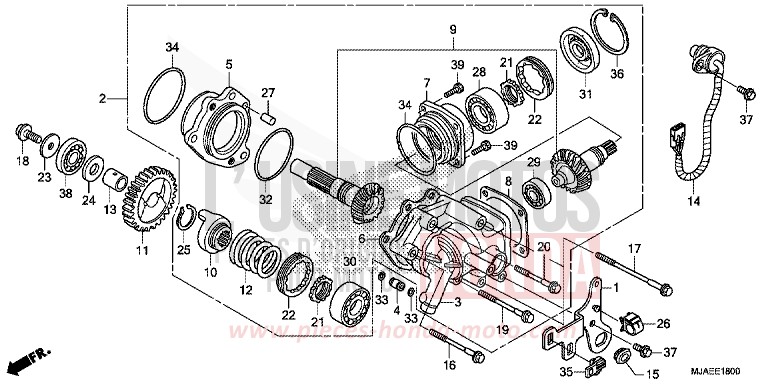 GETRIEBEGEHAEUSE, SEITE von Shadow TITANIUM BLADE METALLIC (YR316) von 2014