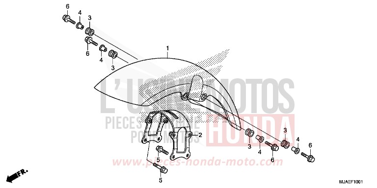 KOTFLUEGEL, VORNE (VT750C2B) von Shadow TITANIUM BLADE METALLIC (YR316) von 2014
