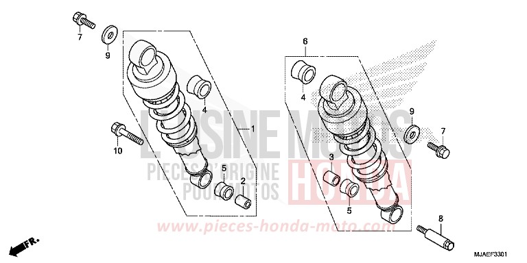 KISSEN, HINTEN (VT750C2B/C2S) von Shadow TITANIUM BLADE METALLIC (YR316) von 2014