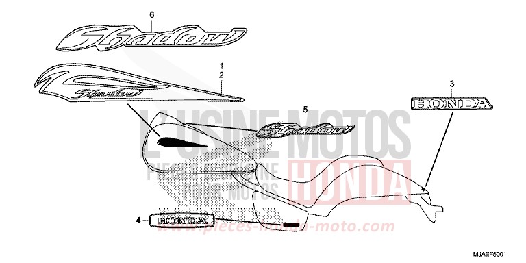 MARKE (VT750C2B/C2S) von Shadow TITANIUM BLADE METALLIC (YR316) von 2014