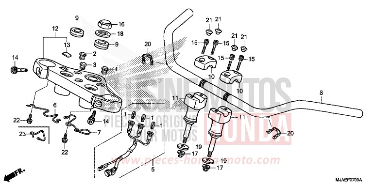 ROHRGRIFF (VT750CS/C) von Shadow INDY GRAY METALLIC (NH431) von 2014