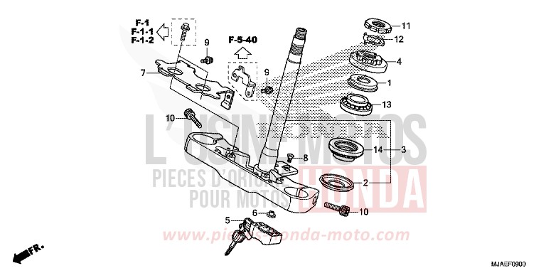 LENKSCHAFT (VT750CS/C2B/C) von Shadow INDY GRAY METALLIC (NH431) von 2014