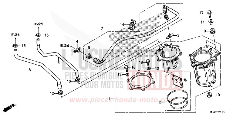 KRAFTSTOFFPUMPE (VT750CS/C2B/C2S/C) von Shadow INDY GRAY METALLIC (NH431) von 2014