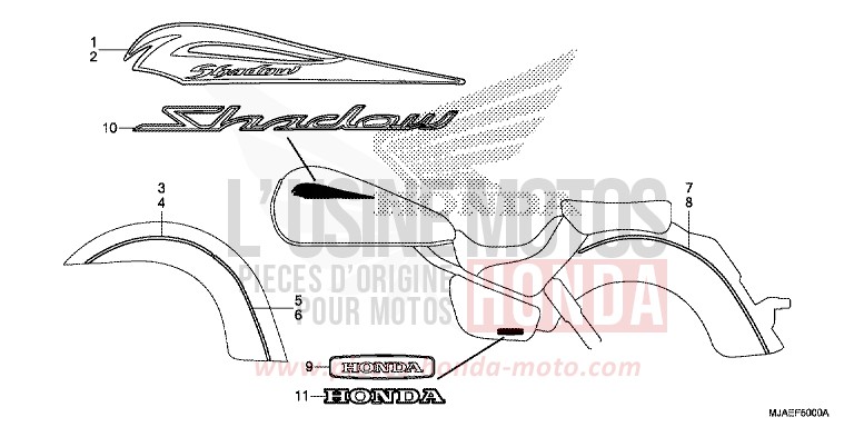 MARKE (VT750CS/C) von Shadow INDY GRAY METALLIC (NH431) von 2014