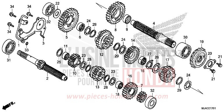 GETRIEBE (VT750S) von Shadow GRAPHITE BLACK (NHB01) von 2014