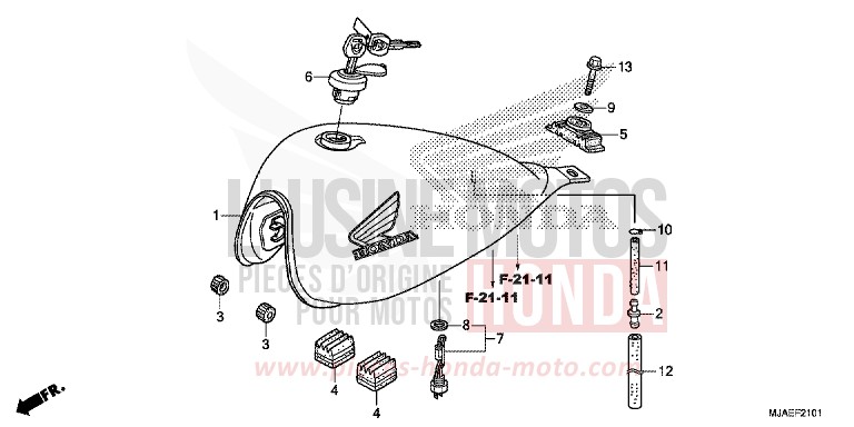 KRAFTSTOFFTANK (VT750S) von Shadow GRAPHITE BLACK (NHB01) von 2014