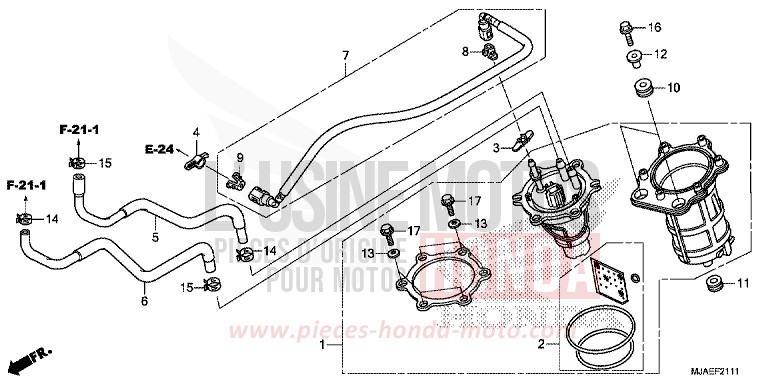 KRAFTSTOFFPUMPE (VT750S) von Shadow GRAPHITE BLACK (NHB01) von 2014