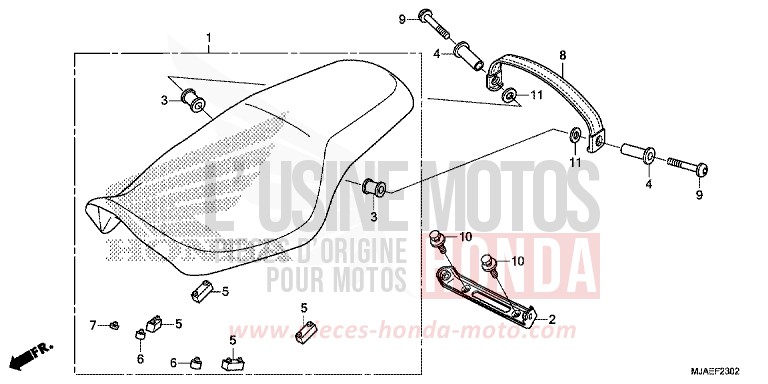 SITZ (VT750S) von Shadow GRAPHITE BLACK (NHB01) von 2014