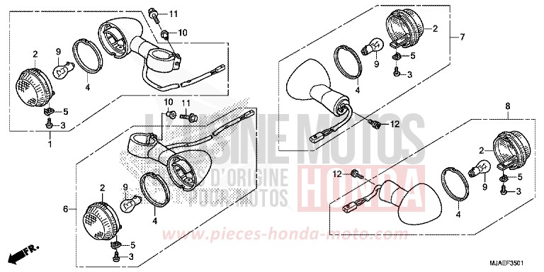 BLINKER (VT750C2S/S) von Shadow GRAPHITE BLACK (NHB01) von 2014