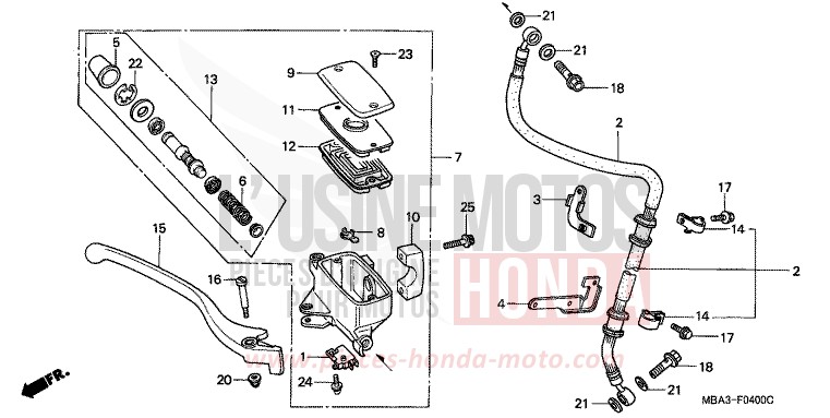 HAUPTBREMSZYLINDER, VORNE von Shadow BLACK (NH1) von 1999