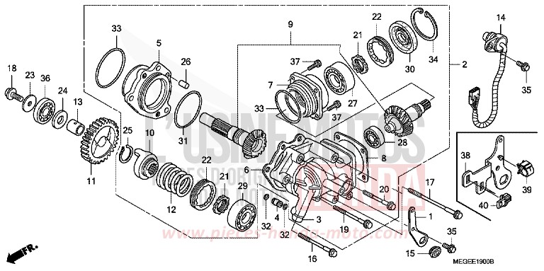 QUERWELLE von Shadow PEARL SPENCER BLUE (PB308EB) von 2009