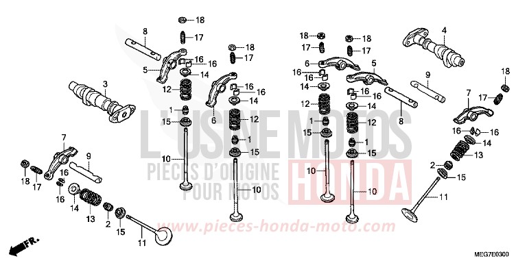 NOCKENWELLE/VENTIL von Shadow GRAPHITE BLACK (NHB01) von 2012