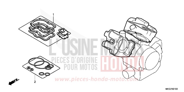 DICHTUNG SATZ A von Shadow GRAPHITE BLACK (NHB01) von 2012
