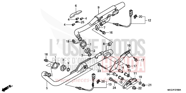 ABGAS-SCHALLDAEMPFER (VT750C2B/C2S/CS/C/CA) von Shadow GRAPHITE BLACK (NHB01) von 2012
