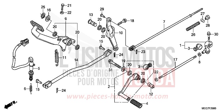 PEDALE (VT750C2B/C2S/CS-E,ED,3E,2ED/C/CA) von Shadow GRAPHITE BLACK (NHB01) von 2012