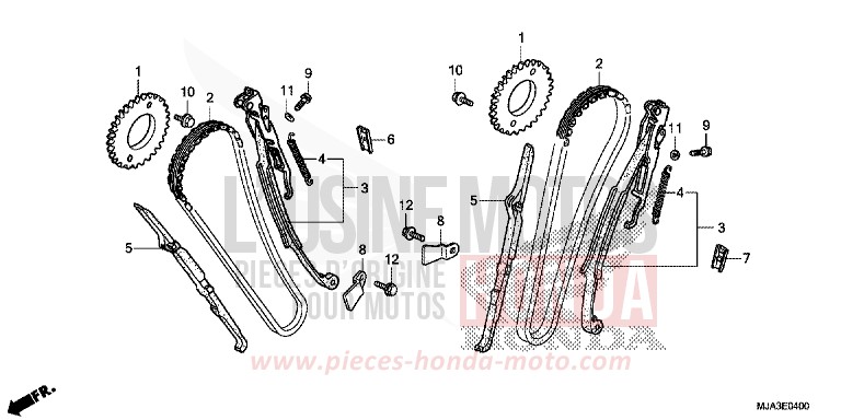 NOCKENWELLENKETTE von Shadow INDY GRAY METALLIC (NH431) von 2013