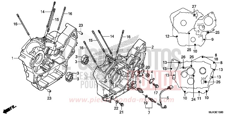 KURBELGEHAEUSE (VT750C/C2S/CA/CS) von Shadow INDY GRAY METALLIC (NH431) von 2013