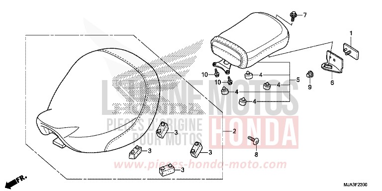 SITZ (VT750C/CA/CS) von Shadow INDY GRAY METALLIC (NH431) von 2013