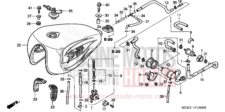 KRAFTSTOFFTANK/KRAFTSTOFFPUMPE von Shadow BLACK (NH1) von 2000