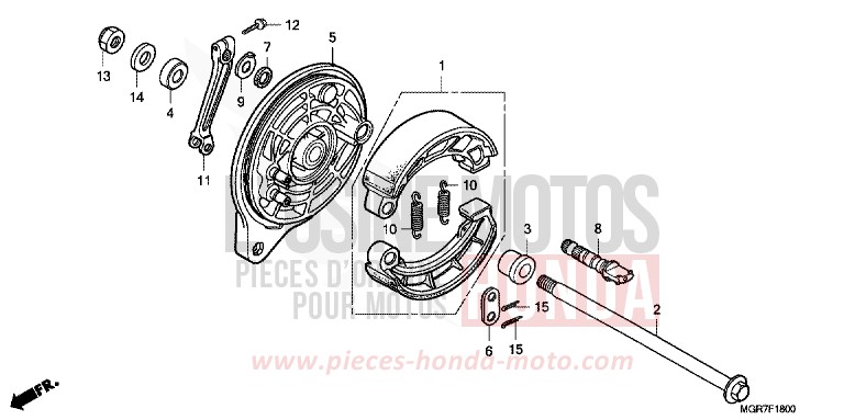 Bremsankerplatte hinten von Shadow GRAPHITE BLACK (NHB01) von 2011