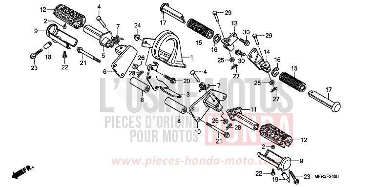 STUFE von VT1300CX GLINT WAVE BLUE METALLIC (B197) von 2010