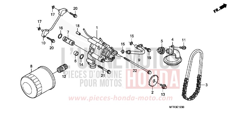 OELFILTER/OELPUMPE von VT1300CX GRAPHITE BLACK (NHB01) von 2010