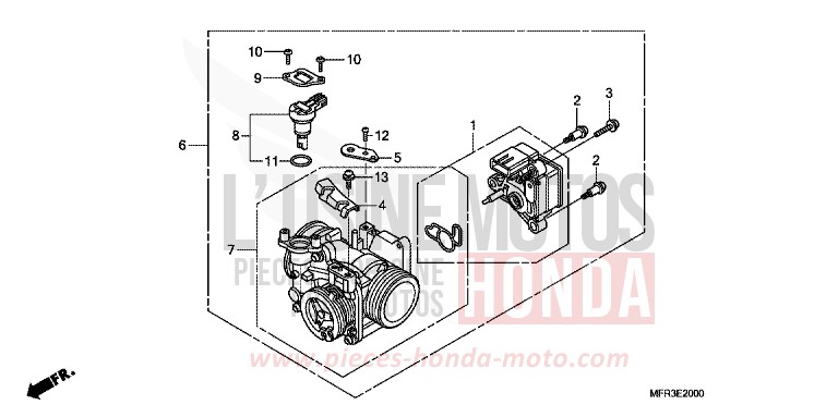 DROSSELKLAPPENGEHAEUSE von VT1300CX GRAPHITE BLACK (NHB01) von 2010