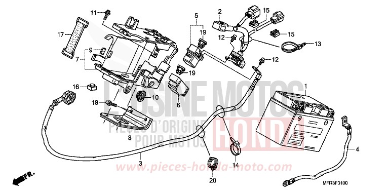 BATTERIE von VT1300CX GRAPHITE BLACK (NHB01) von 2010
