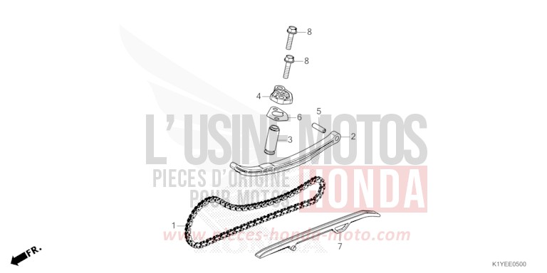 NOCKENWELLENKETTE/SPANNVORRICHTUNG von PCX MAT DIM GRAY METALLIC (NHC34) von 2025