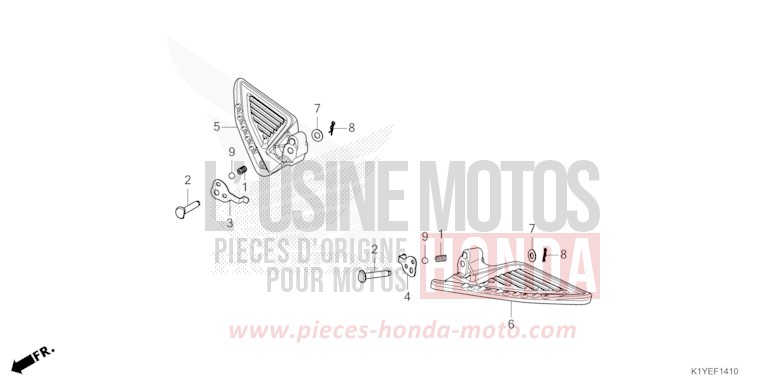 SOZIUS-FUSSRASTE von PCX MAT DIM GRAY METALLIC (NHC34) von 2025