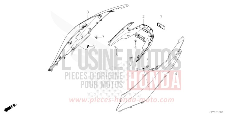 GEHAEUSEABDECKUNG von PCX MAT GALAXY BLACK METALLIC (NHA76) von 2025