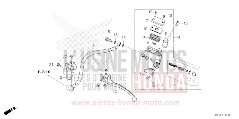 HAUPTBREMSZYLINDER, HINTEN von PCX MAT METEORIC RED METALLIC (R406) von 2025