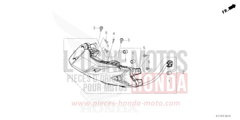 KOMBINATIONSLEUCHTE von PCX MAT METEORIC RED METALLIC (R406) von 2025