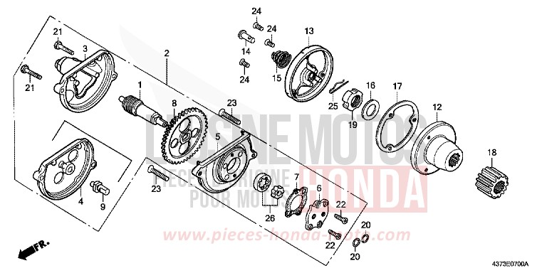 OELPUMPE von XL125S SHASTA WHITE (NH138) von 1982